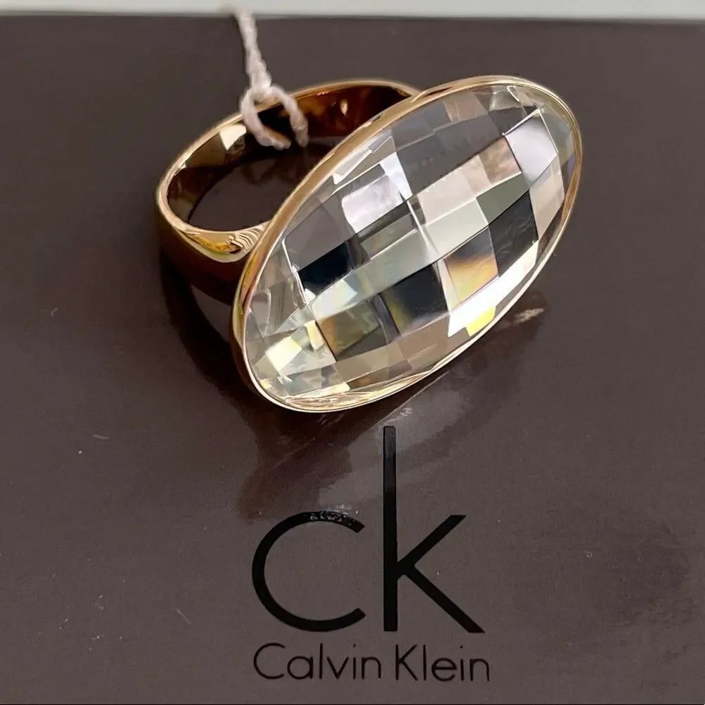 NWT Calvin Klein Yellow Cocktail Ring